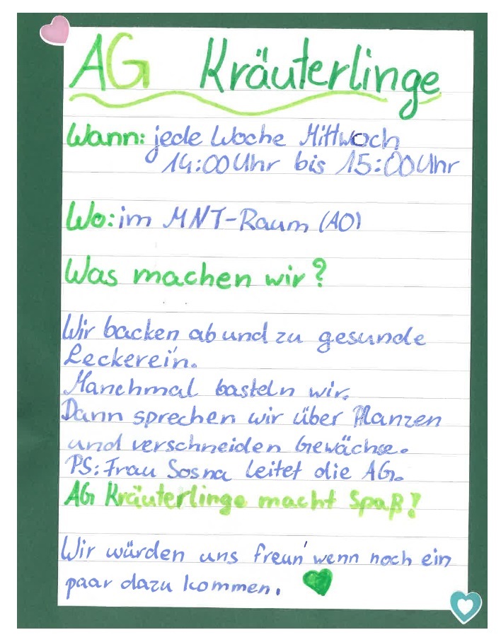 Werbung Kruterlinge
